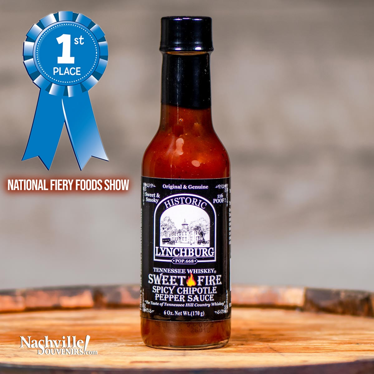 Wow! This Historic Lynchburg Sweet Chipotle Hot Sauce is the real thing made in the hills of Tennessee.  FREE SHIPPING on all US orders over $75!