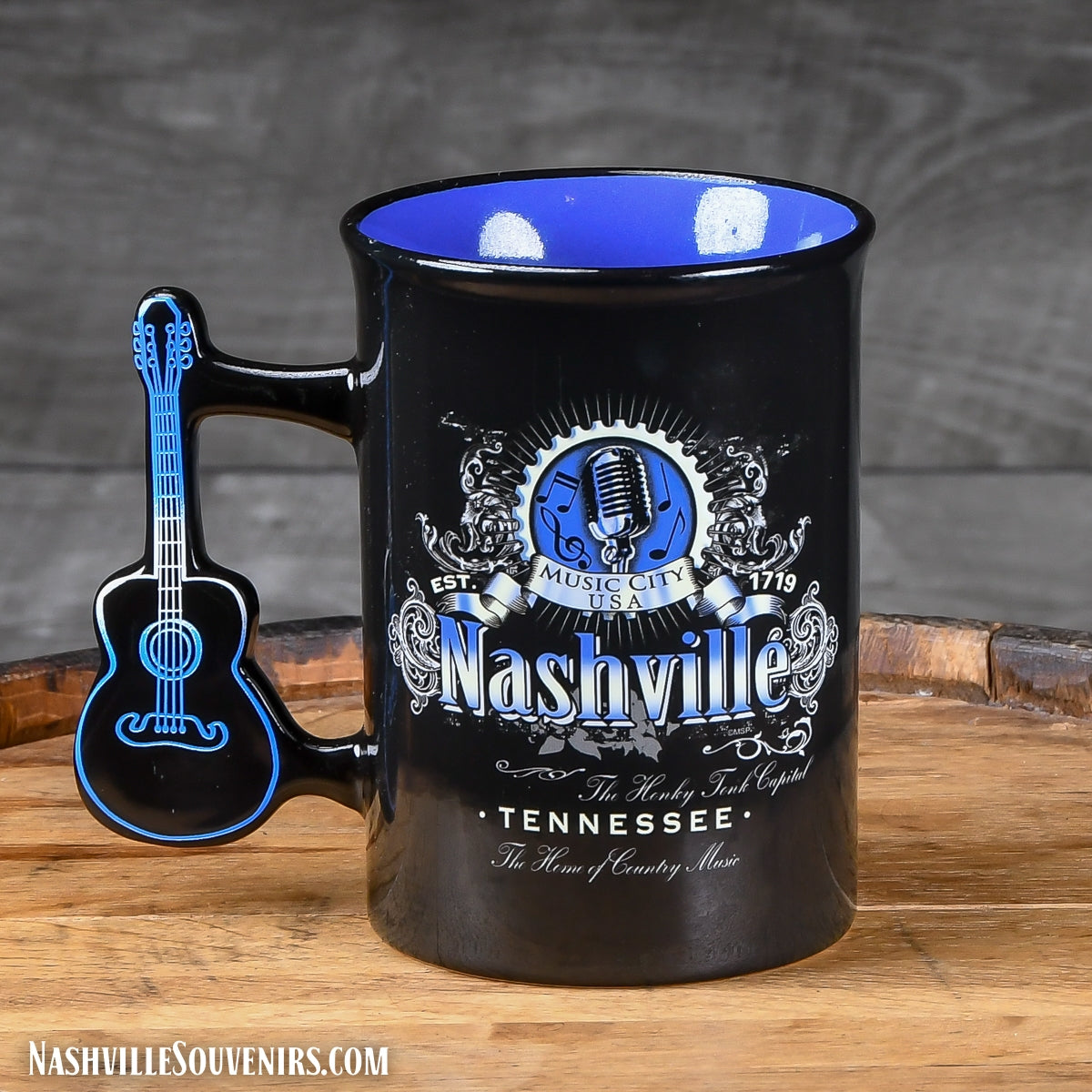 Nashville TN Guitar and Mic Mug