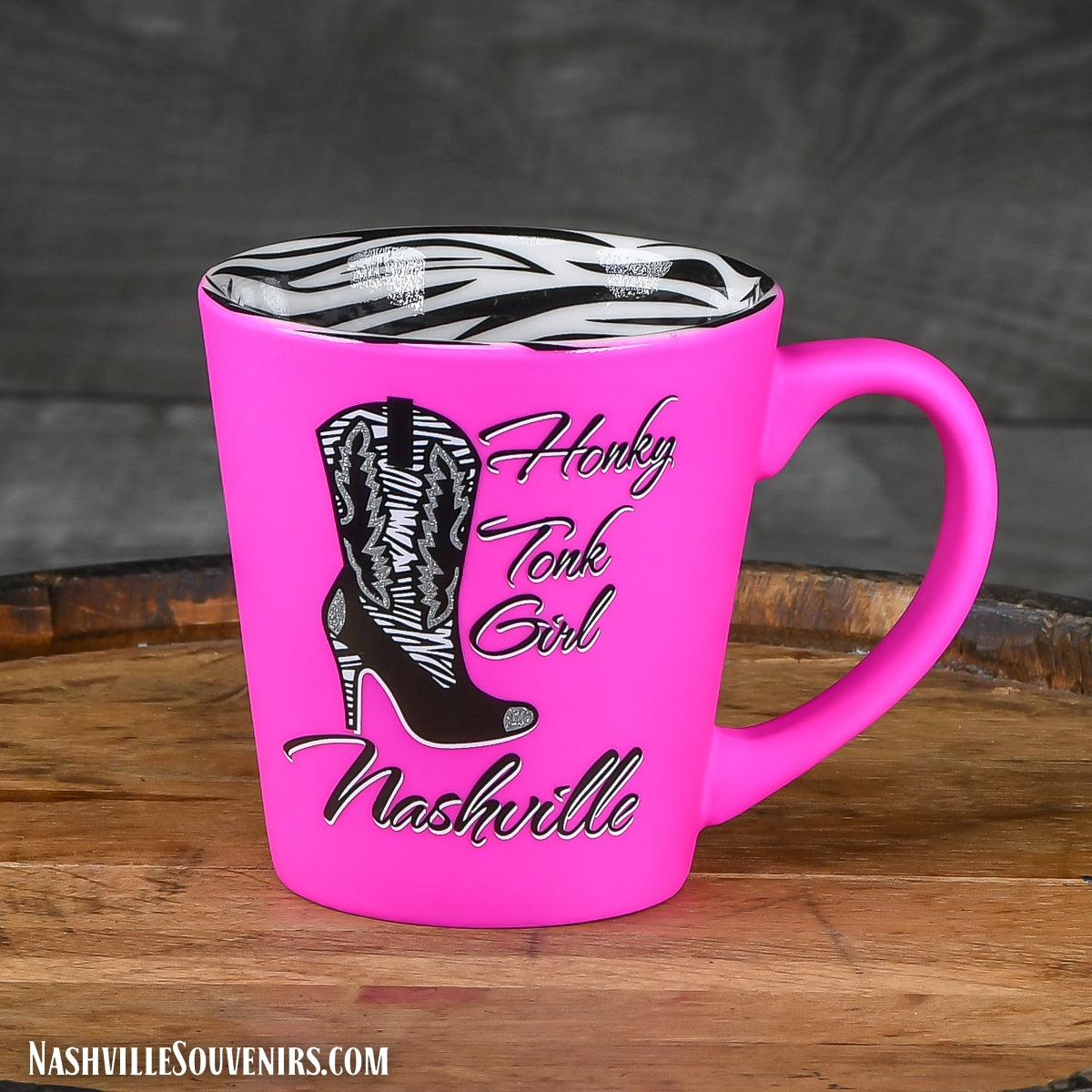 Hot Pink Honk Tonk Girl Nashville Mug