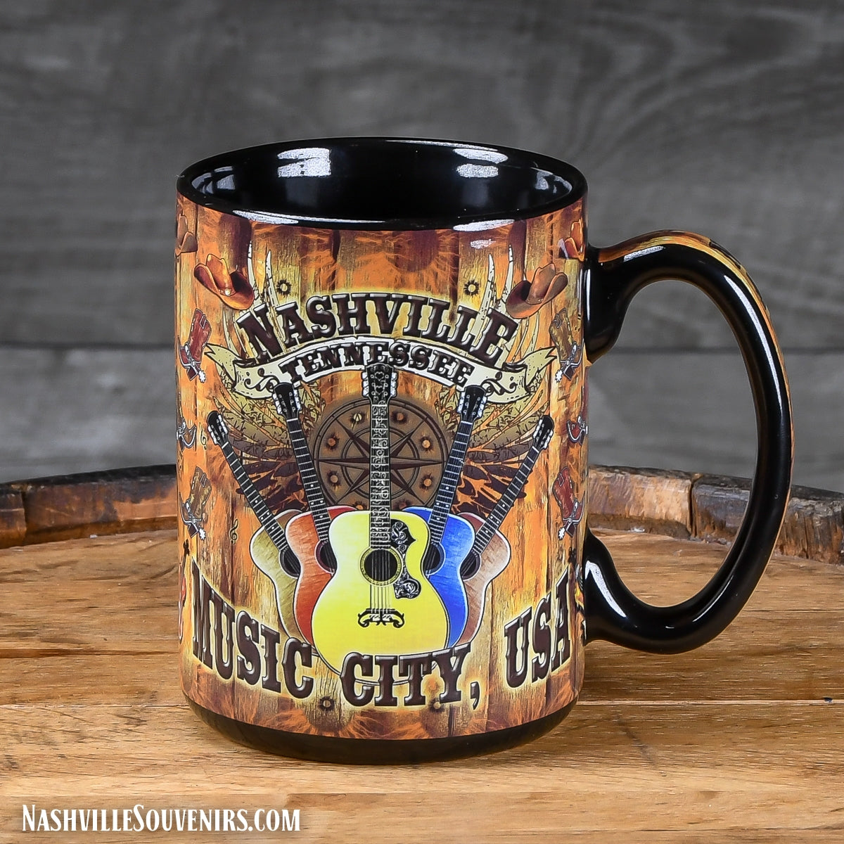Nashville TN Music City USA Guitars Mug