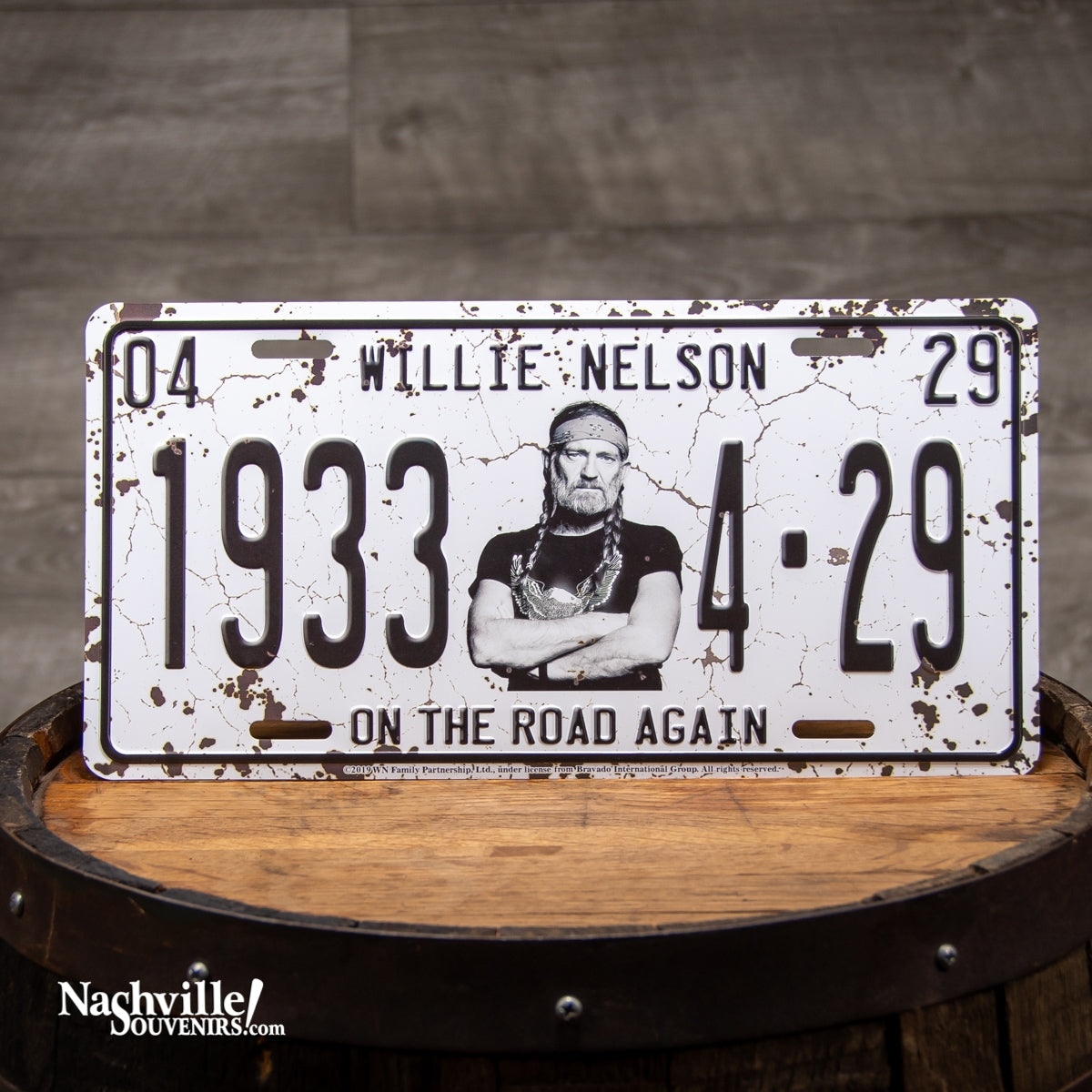 On The Road Again Willie Nelson License Plate