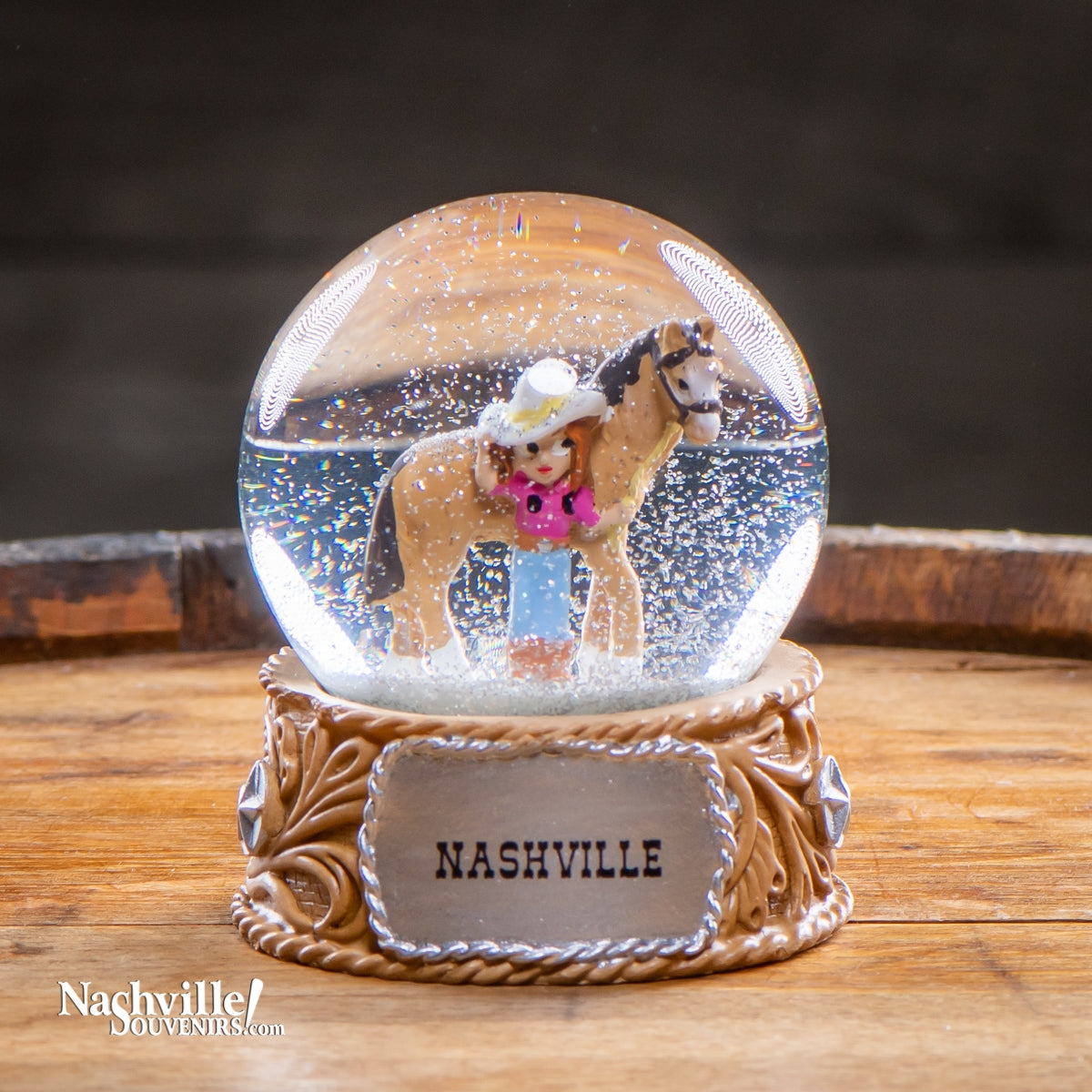 Nashville Cowgirl Snow Globe