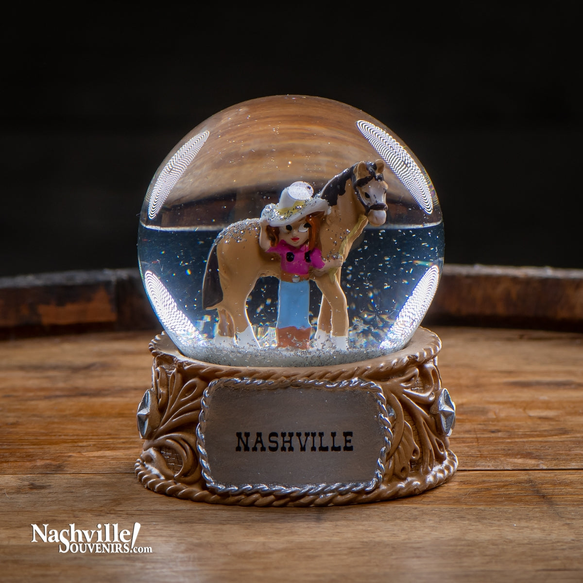 Nashville Cowgirl Snow Globe