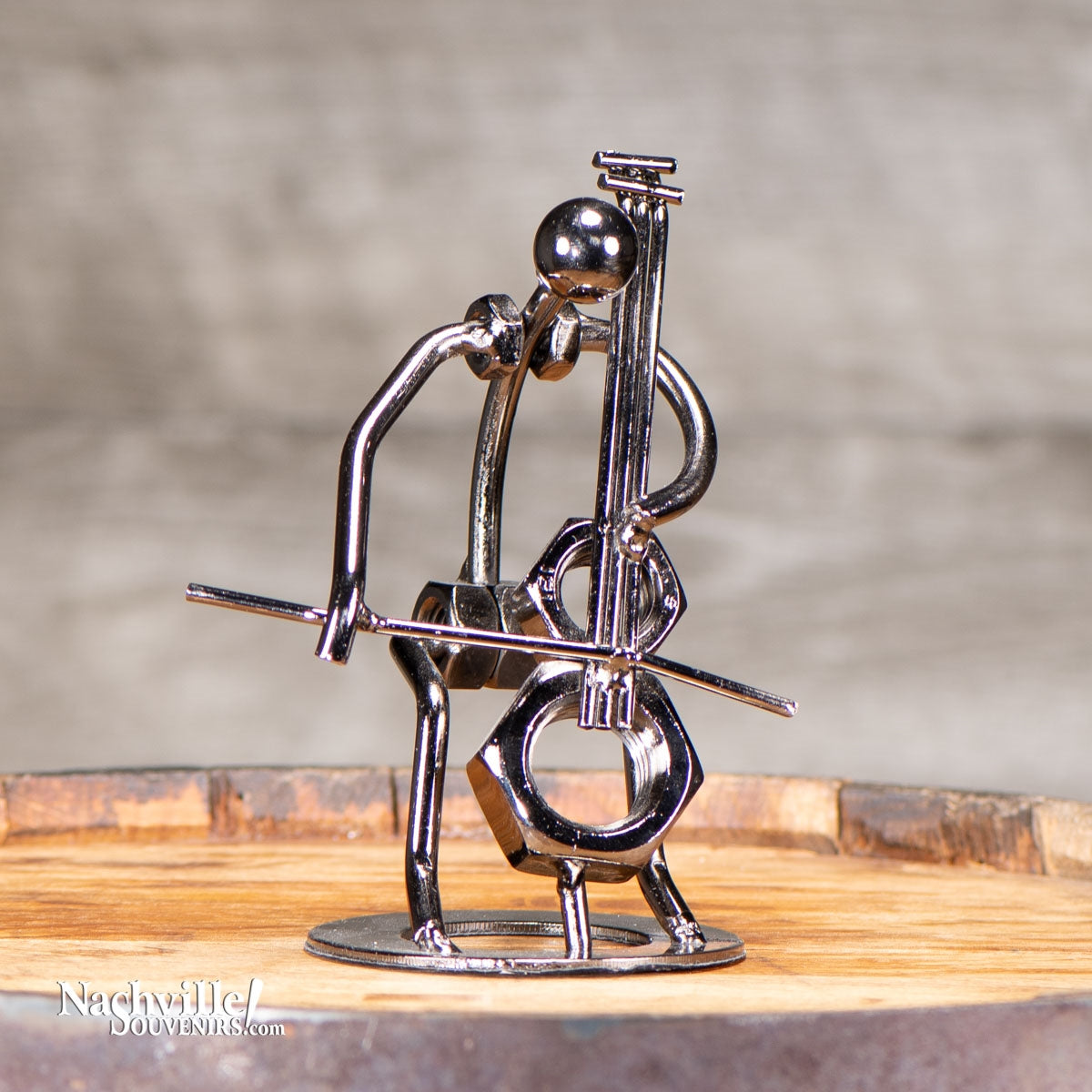 Base Fiddle Metal Sculpture