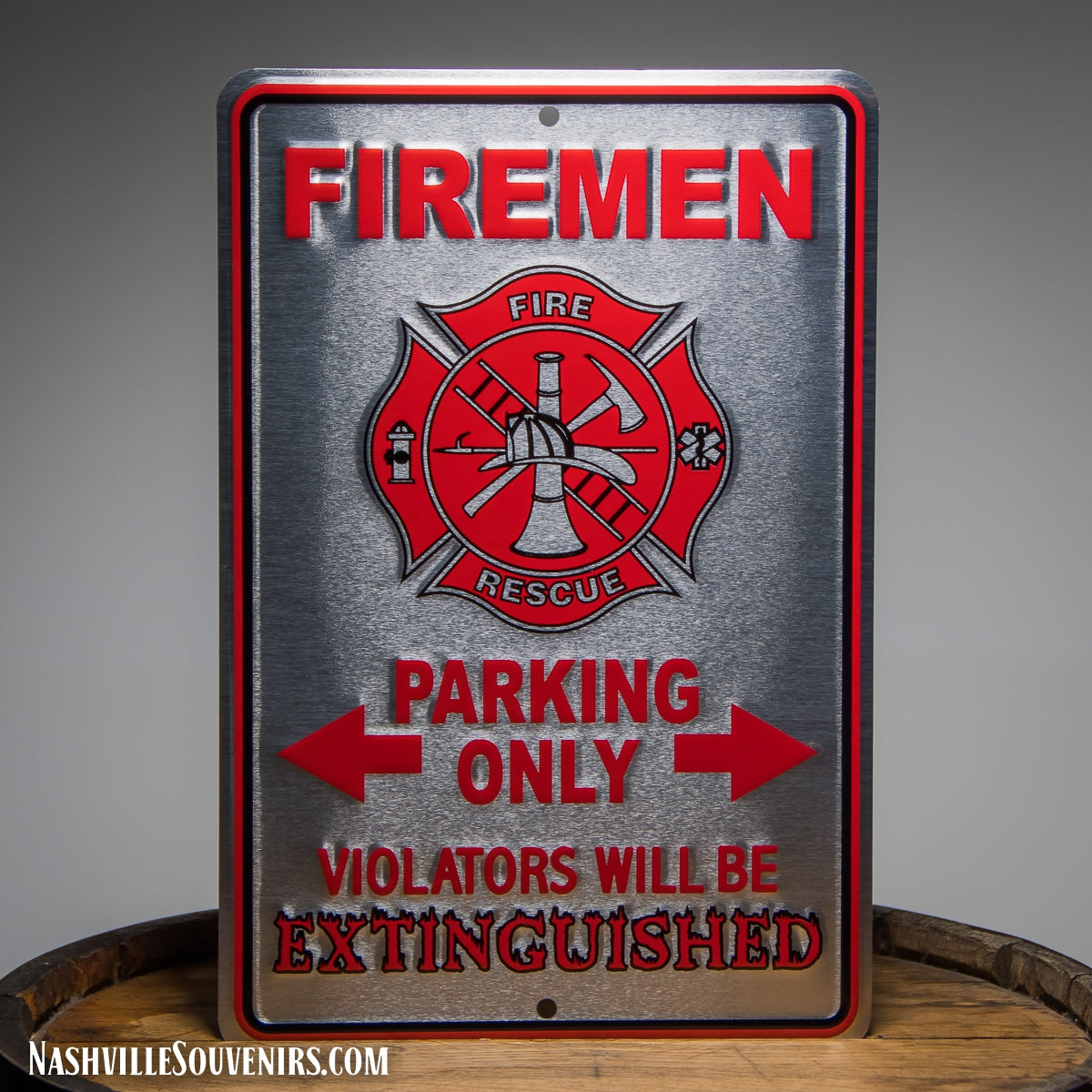 FIREMAN Parking Only Tin Sign