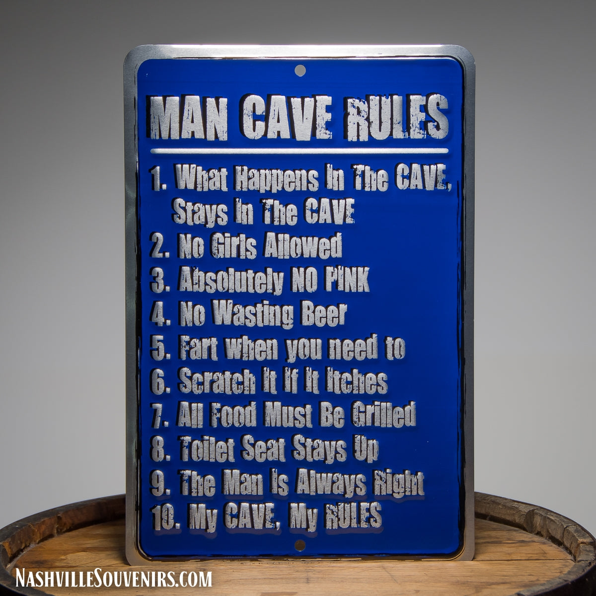Man Cave Rules 1 through 10 Tin Sign