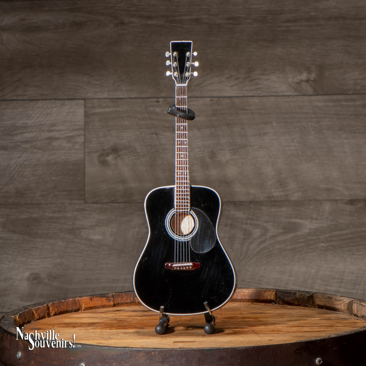 Miniature Black Acoustic Guitar NashvilleSouvenirs