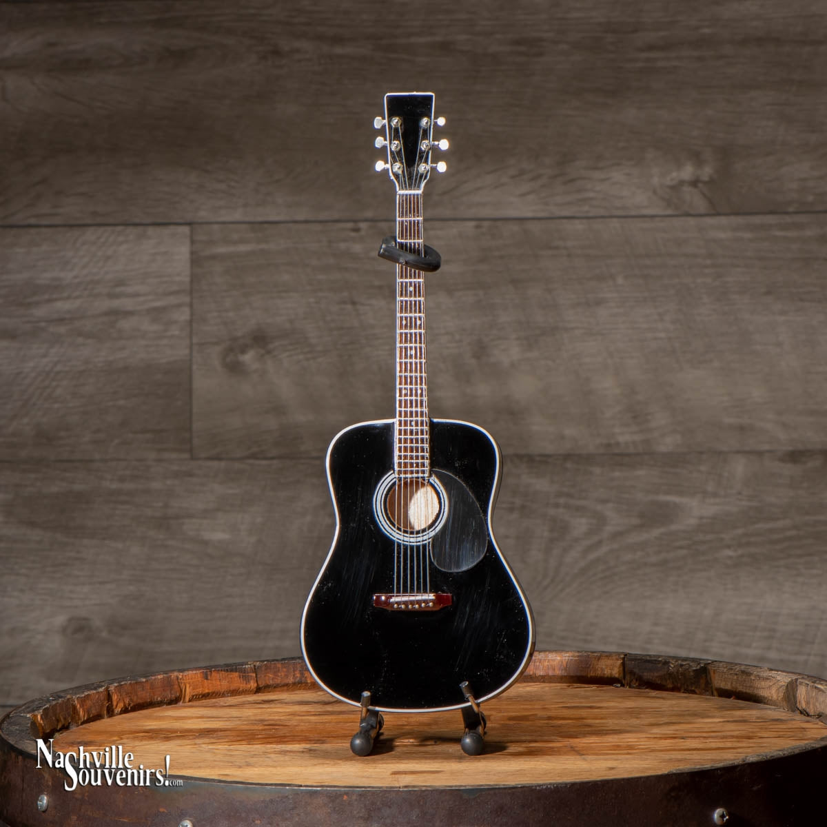 Miniature Black Acoustic Guitar