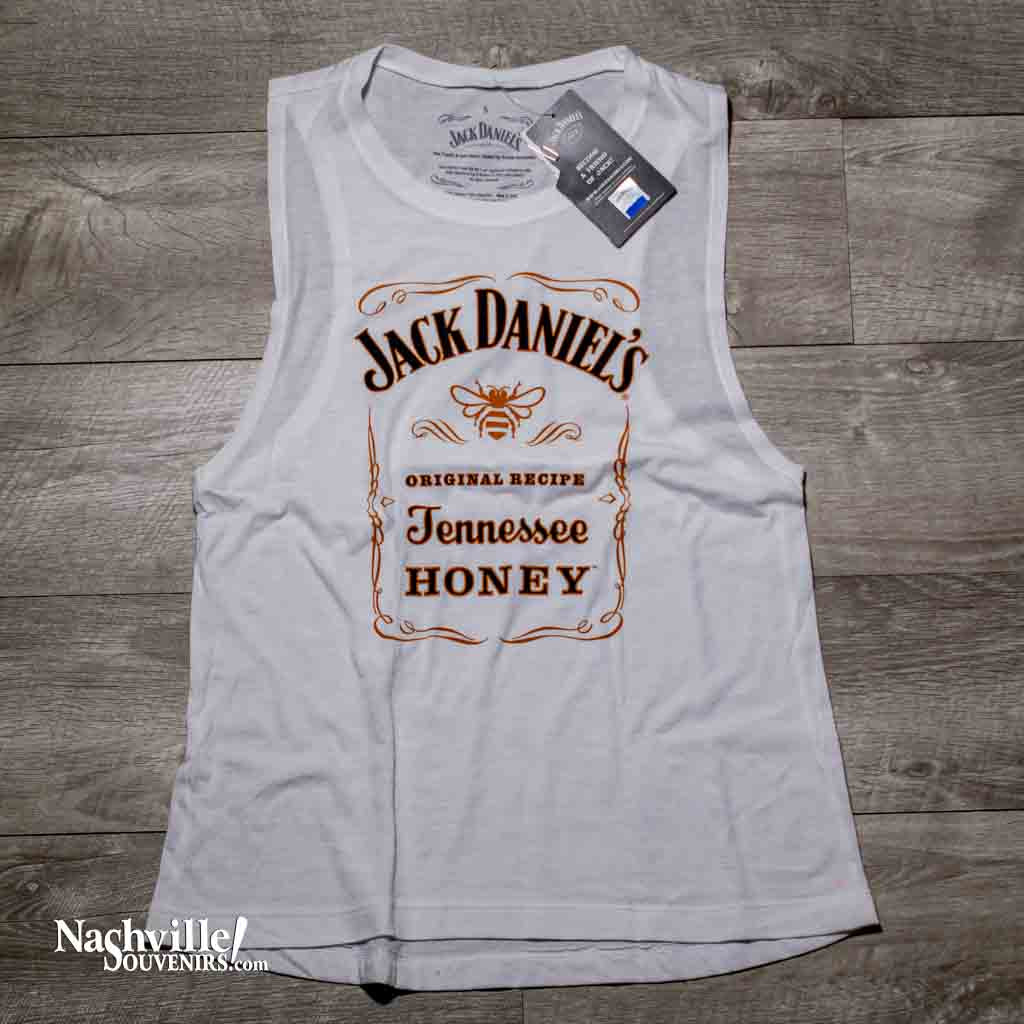 beskyttelse Uddybe Hen imod Ladies White Jack Daniels Tennessee Honey Tank Top - NashvilleSouvenirs.com
