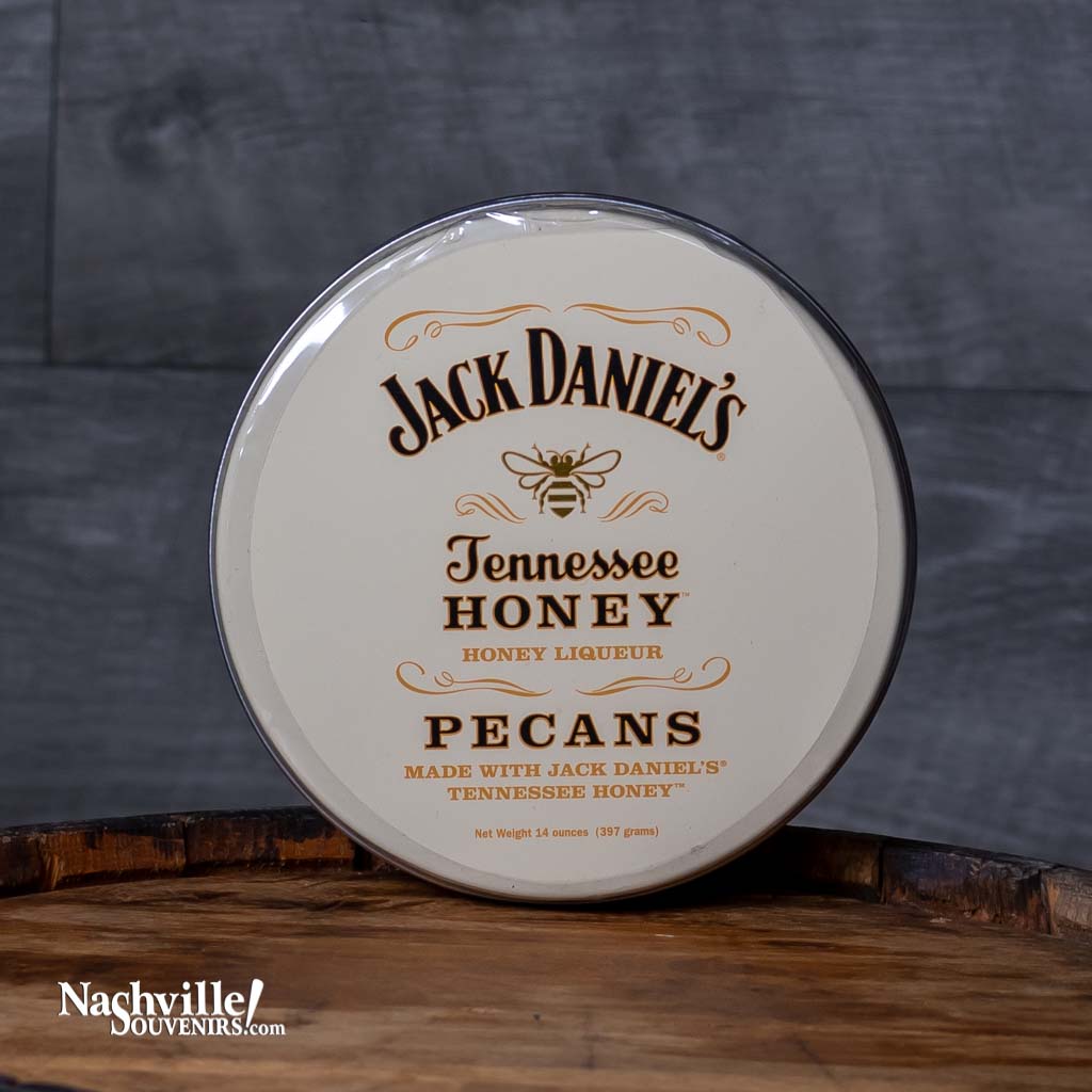 You'll go nuts when you taste these Jack Daniel's "Tennessee Honey" Pecans that come packaged in a nice collectible tin displaying the Jack Daniel's honey bee logo.  Heed my warning that these great tasting little nuggets can become addictive. Eat the entire can and you've consumed 14 ounces of praline coated pecan goodness.