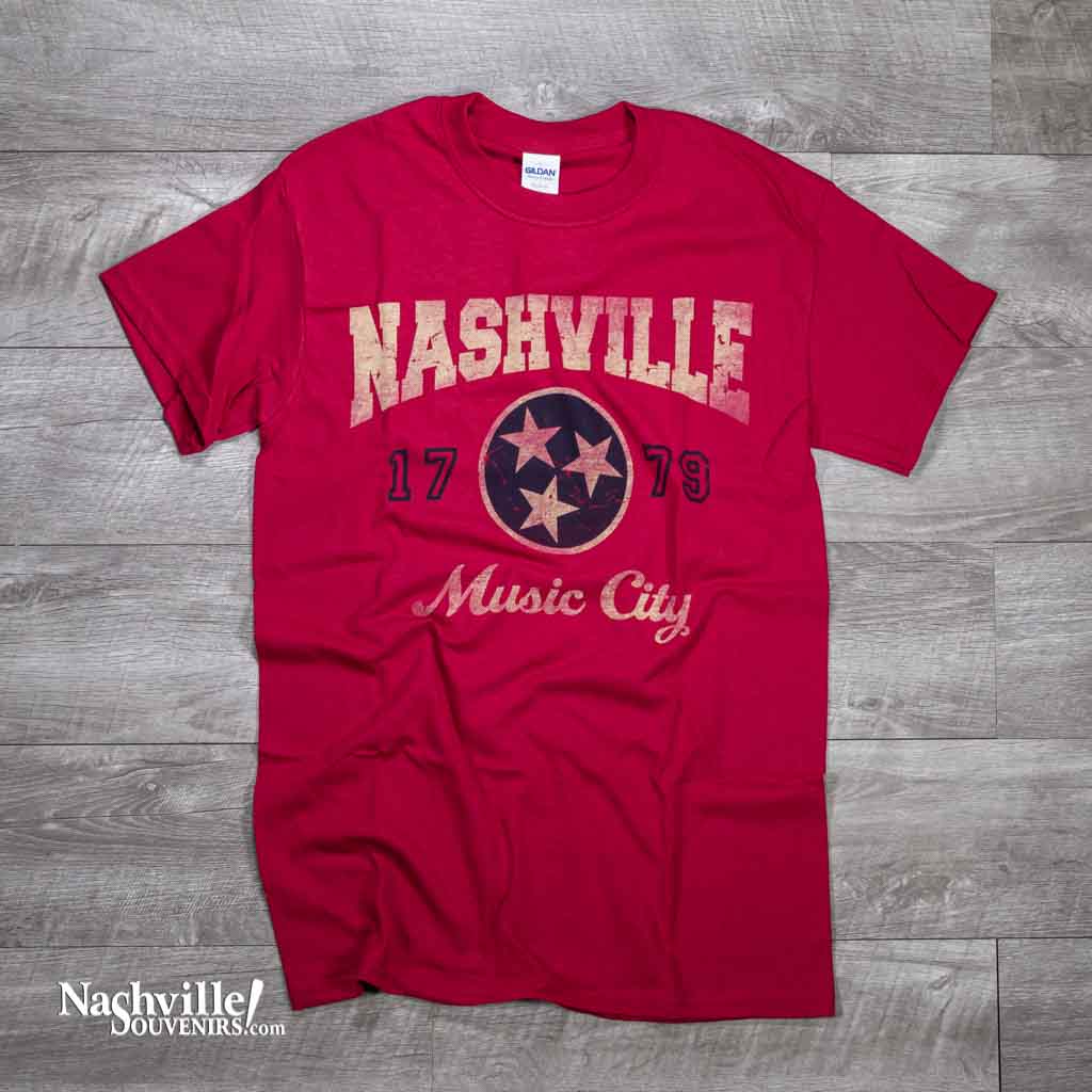 Nashville Music City Tri-Star T-shirt