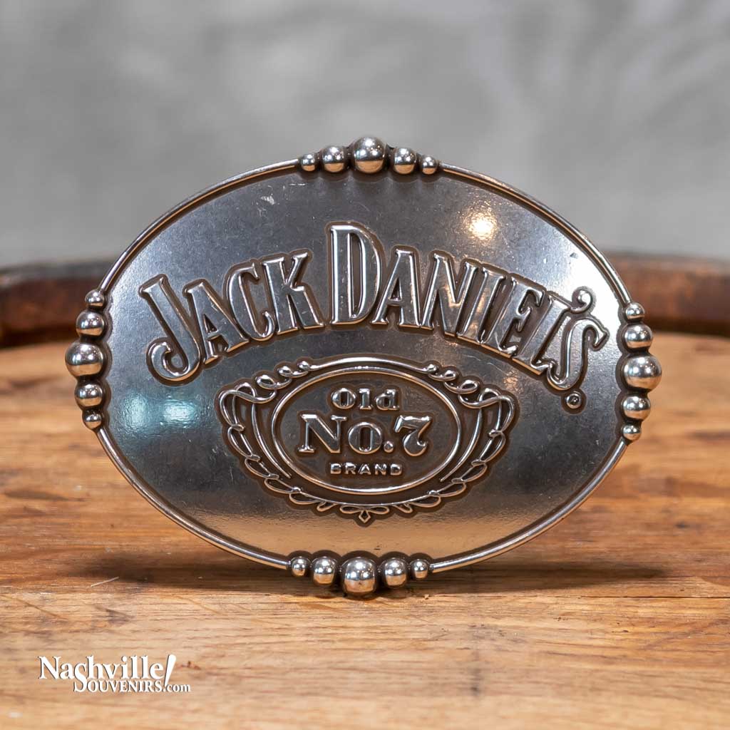 Jack Daniel's Old No.7 Brand Etched Silver Buckle.