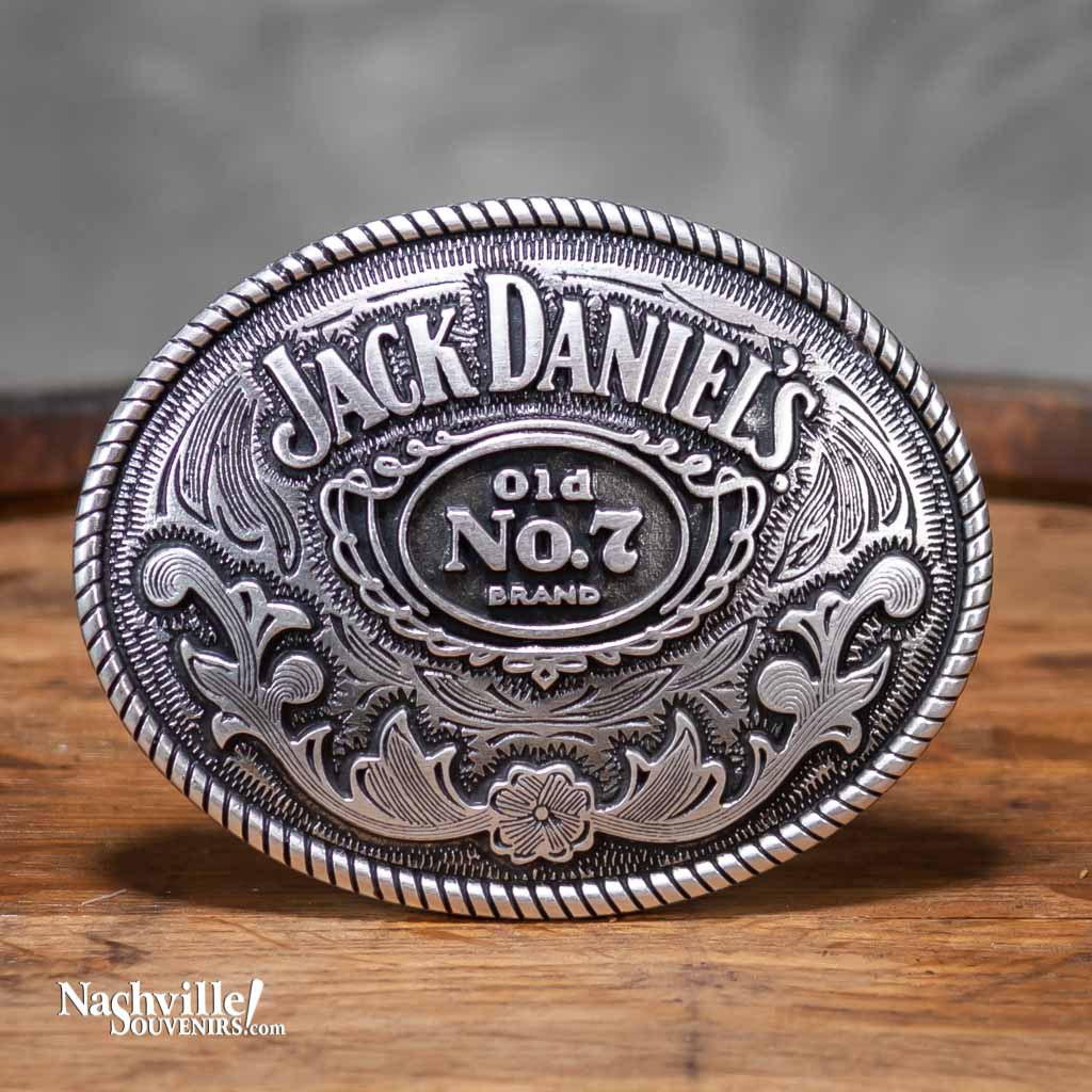 Oval shaped Jack Daniel's Rodeo Belt Buckle.