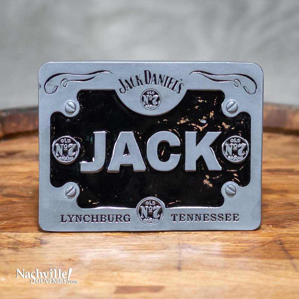 Officially licensed Jack Daniel's "JACK" Lynchburg Belt Buckle. This great new design features a big prominent "JACK" in the center.