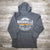 Show your love of Nashville when you wear this new Music City USA "Nashville" Hoodie.  This great hoodie features a large logo design in several pastel colors. The logo contains the Nashville skyline along with a pair of guitars in addition to the great big "Nashville" against a contrasting ash gray body color.