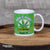 A new mug design, our don't Panic It's Organic Coffee Mug is one of many items you'll find in Willie's "green Room" collection.  The mug is 3 3/4" high and holds approximately 12 ounces.