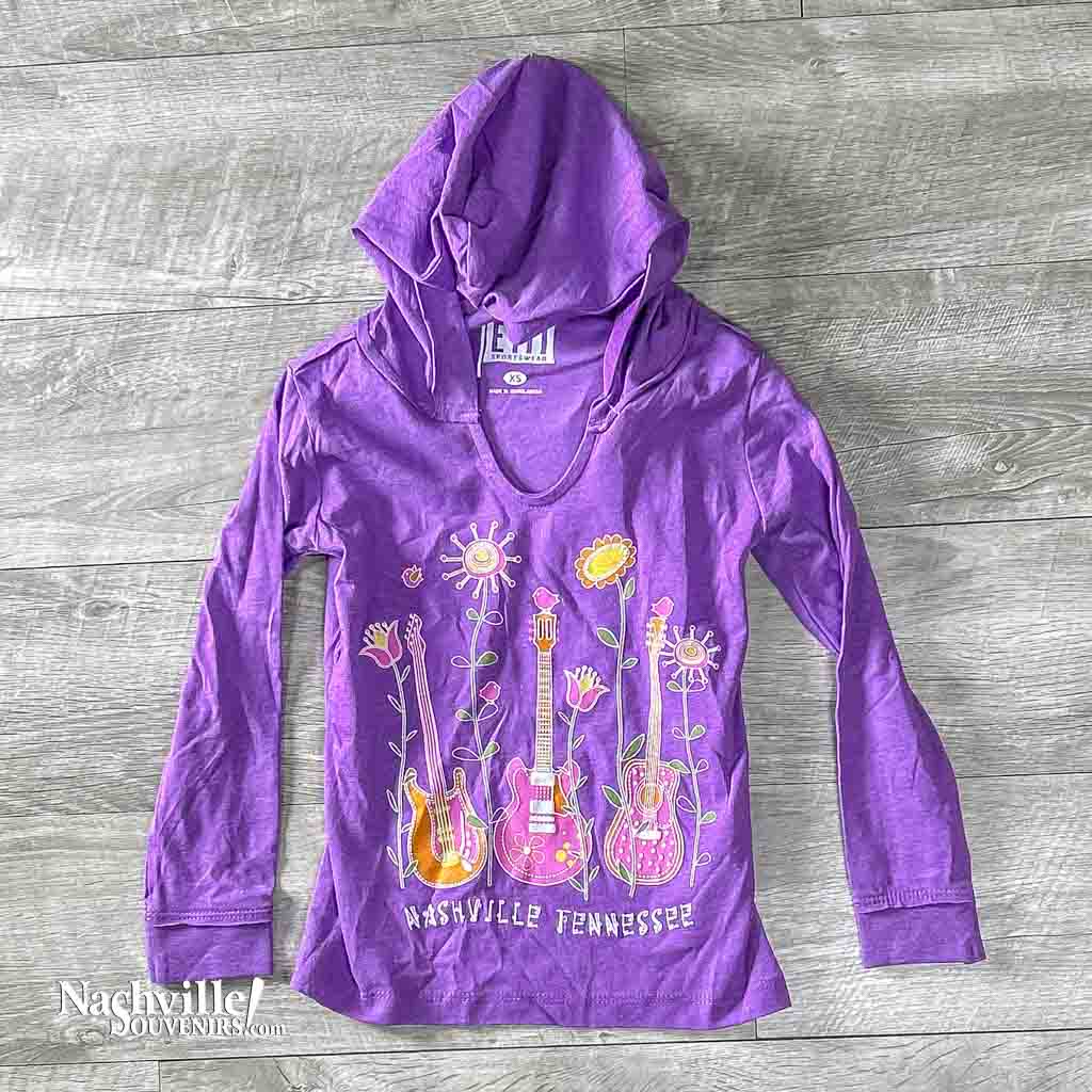 Kids "Flowers and Guitars" Nashville Hoodie