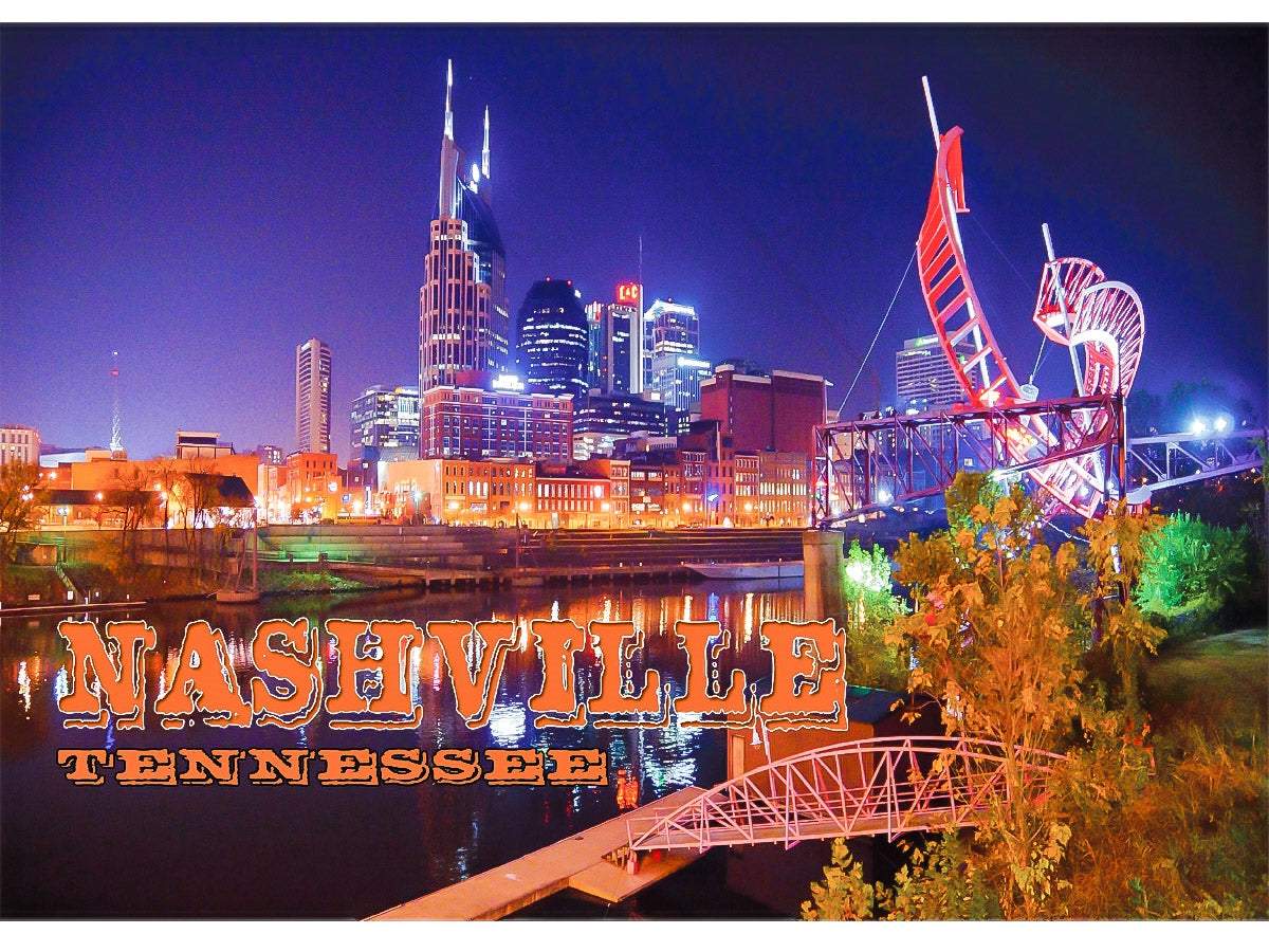 Nashville Postcard - "Night Skyline" (10 Cards)