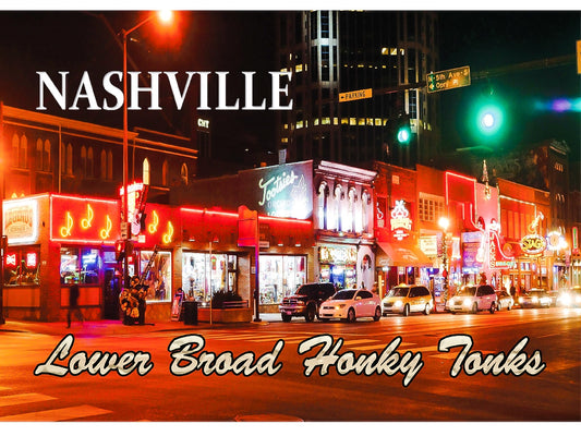 Nashville Postcard - "Nashville Lower Broad" (10 Cards)