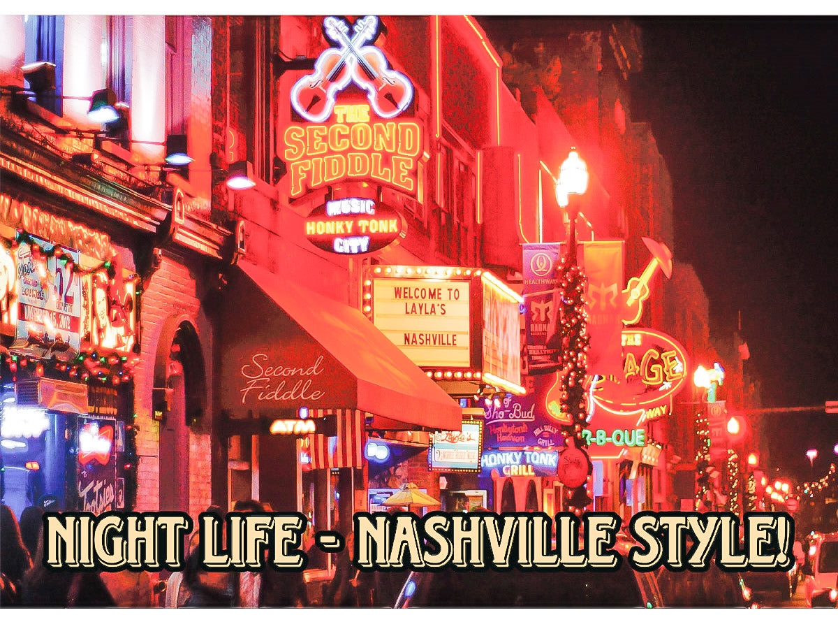 Nashville Postcard - "Night Life Nashville Style" (10 Cards)