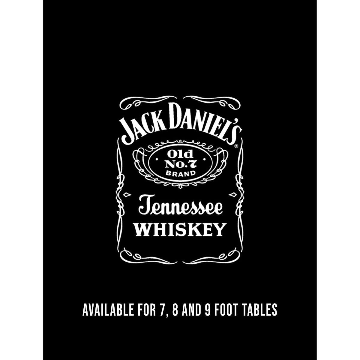 Make a bold statement about your love of Tennessee Whiskey with this great Jack Daniel's Billiard cloth. Your friends will feel right at home sipping their Jack while shooting 8 ball across the famous Jack Daniel's bottle label logo.