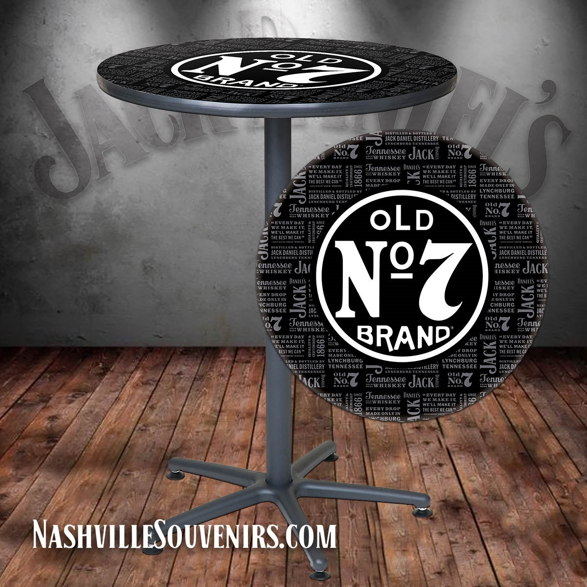 Entertain friends in Jack Daniel's style with this attractive Jack Daniel's cafe table. This is also a very sturdy piece of furniture for your home bar or recreation room.